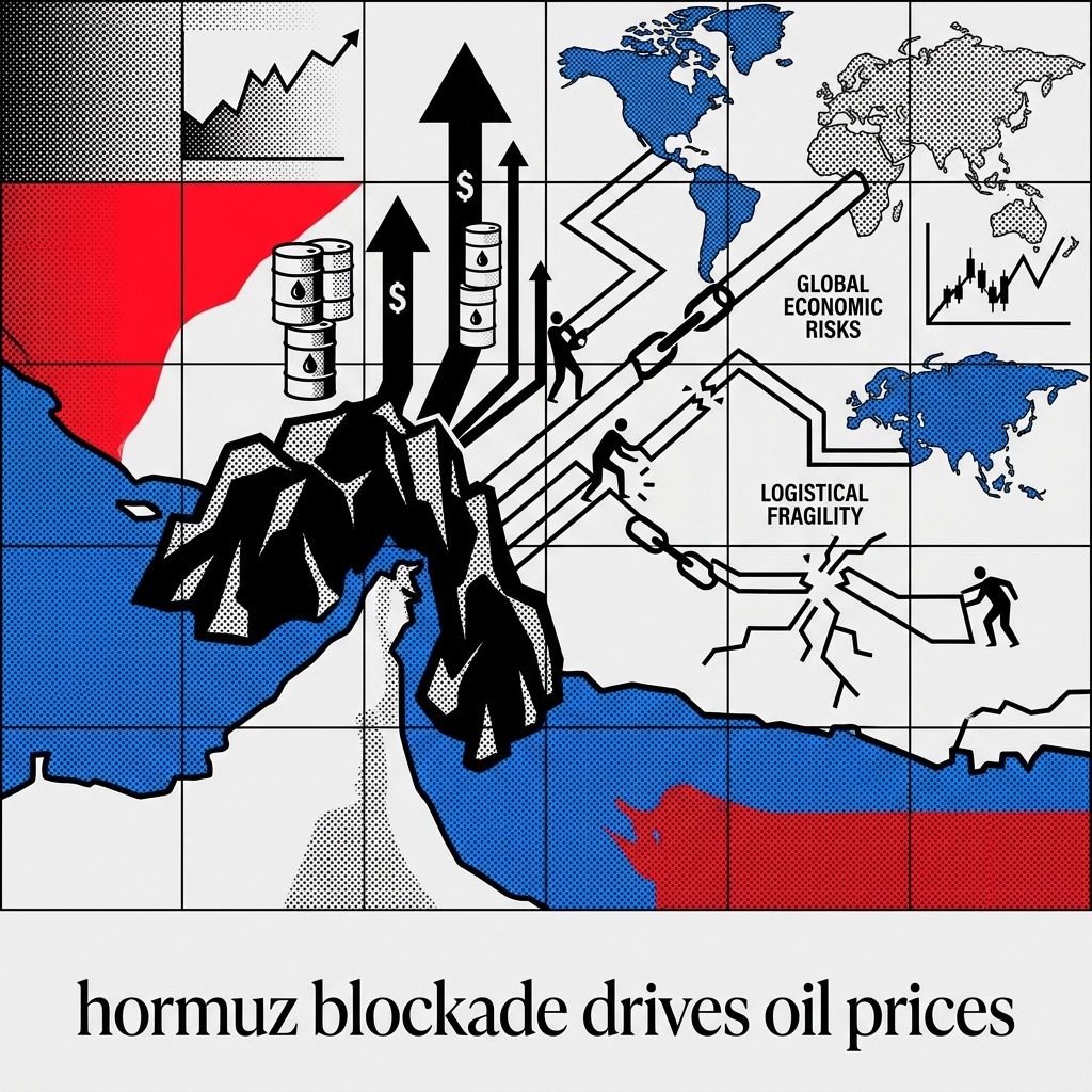 2026-03-31 • La geografia diventa arma finanziaria: il blocco di Hormuz alza il petrolio e svela fragilità logistiche e rischi economici globali.