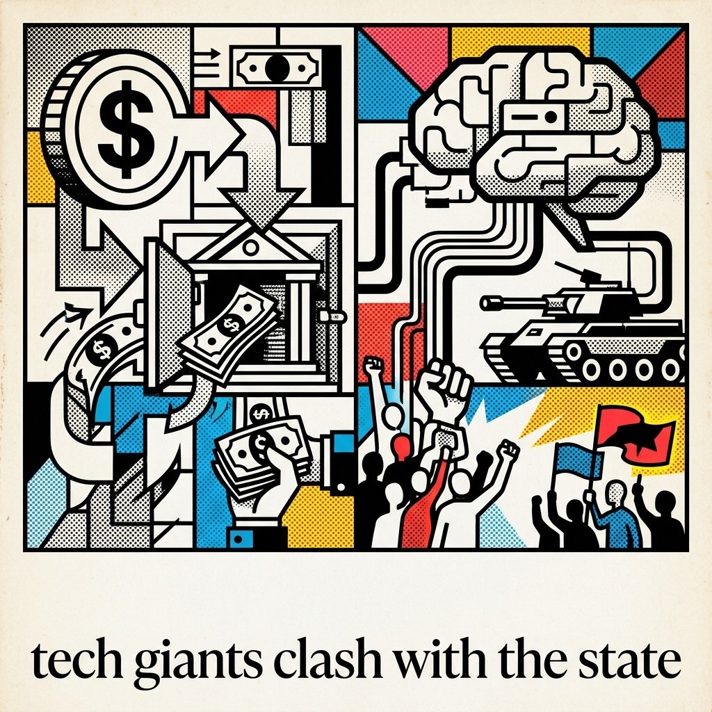 2026-05-09 • Tech giants clash with the state: Meta’s stablecoin transforms it into a shadow bank, while Google faces protests over AI military ties.