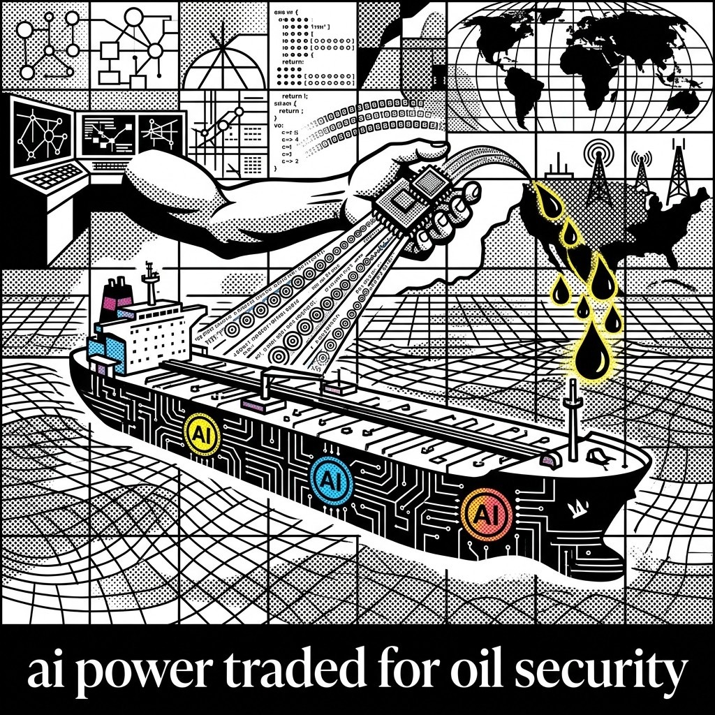 2026-05-10 • La supremazia computazionale diventa valuta per la sicurezza marittima: microchip scambiati per petrolio, con gli USA che usano l’AI per influenzare la geopolitica.