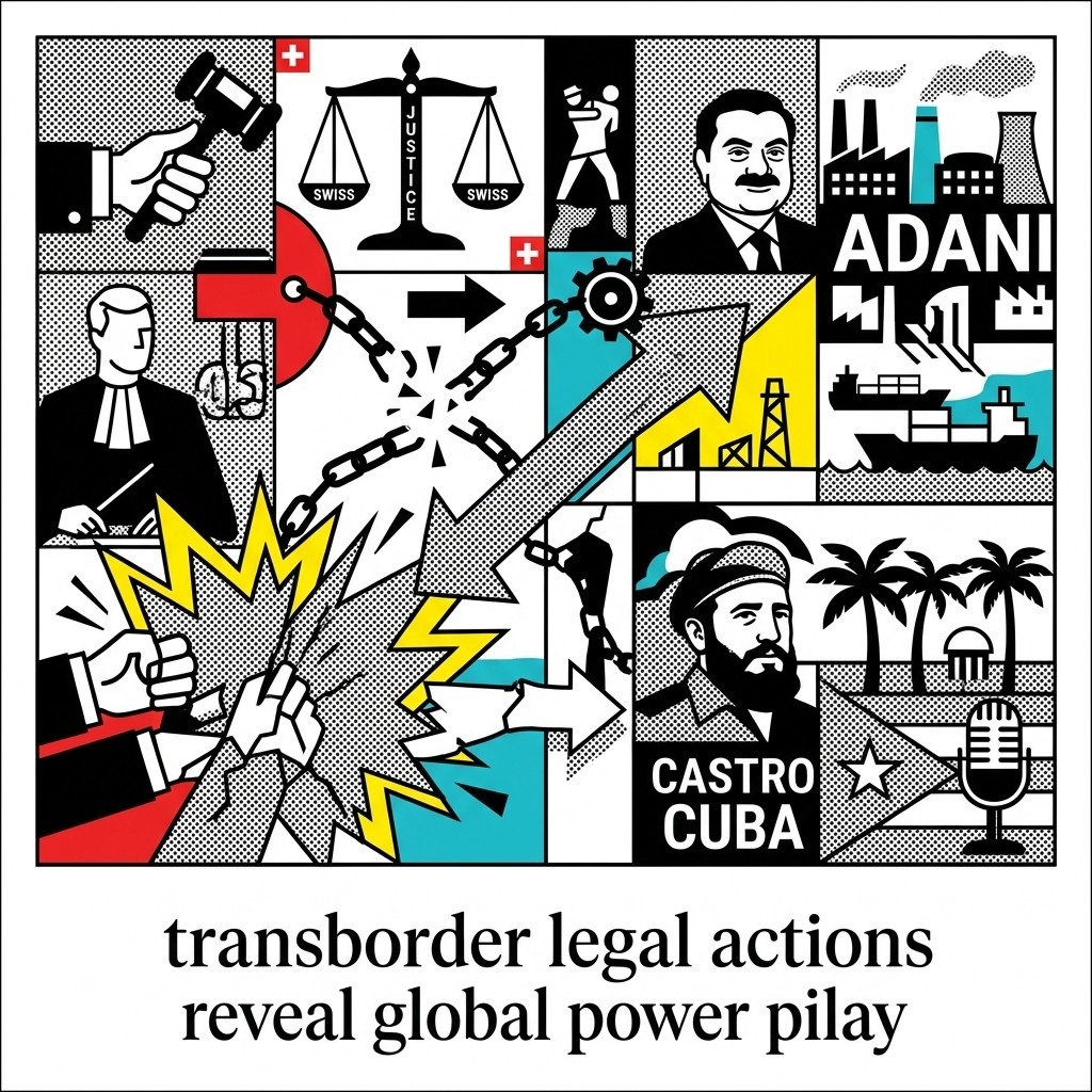 2026-05-15 • Il confine tra giustizia e diplomazia svanisce: azioni legali USA su Adani e Castro mostrano il diritto come strumento di potere transazionale.